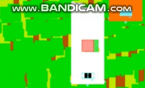 a green background with a white square in the middle