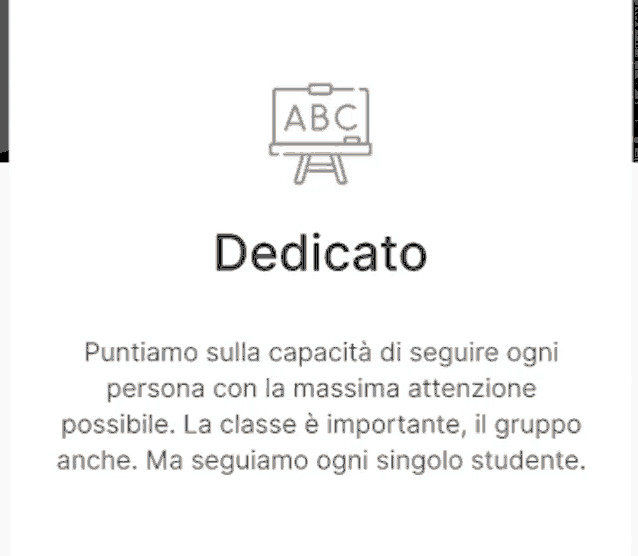 a whiteboard with the letters abc on it and the word dedicato below it