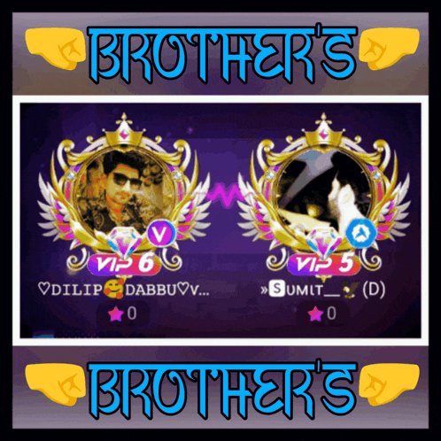 a picture of two brothers with their names and numbers