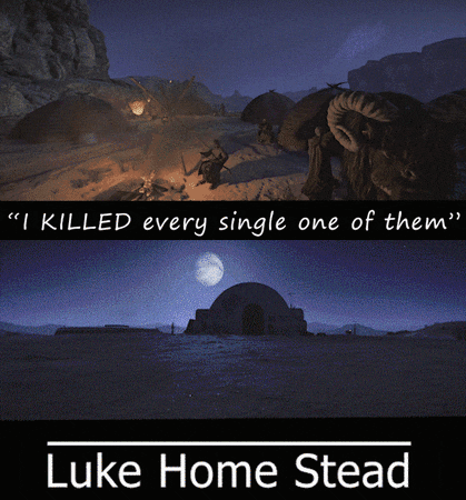 a poster that says ' luke home stead ' on it