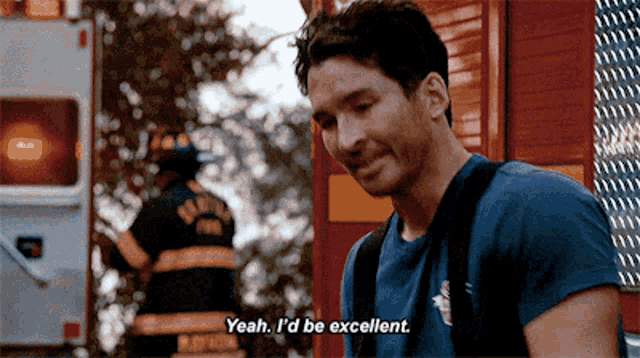 Station19 Travis Montgomery GIF - Station19 Travis Montgomery Yeah Id Be Excellent GIFs