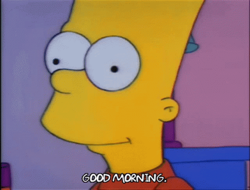 Good Morning GIF - Good Morning Bart GIFs