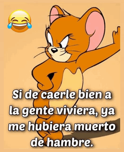 a picture of jerry from tom and jerry with a funny caption