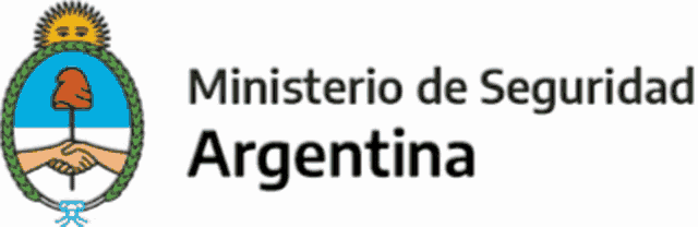 a logo for ministerio de seguridad argentina with a shield