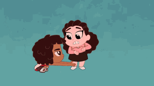 a cartoon of a girl holding a book that says ' i 'm sorry '