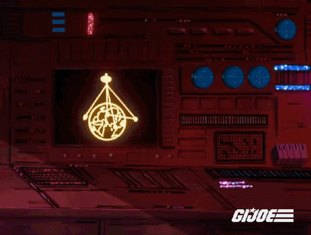 a poster for gi joe shows a control panel with buttons
