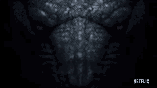 a close up of a monster 's face with netflix written on the bottom right