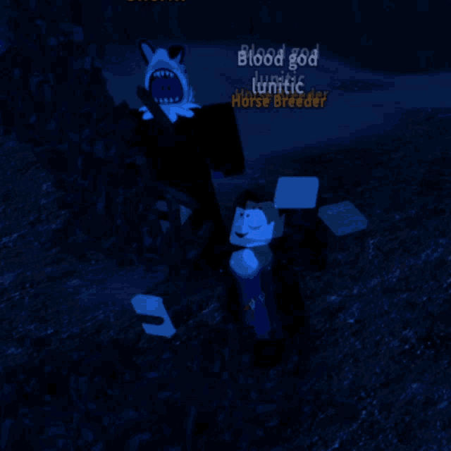a screenshot of a video game with the name blood god written on the screen