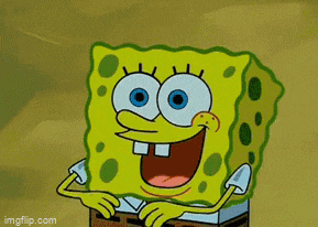spongebob squarepants is covering his face with his hands