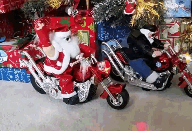 Santa Biker Christmas GIF - Santa Biker Christmas GIFs