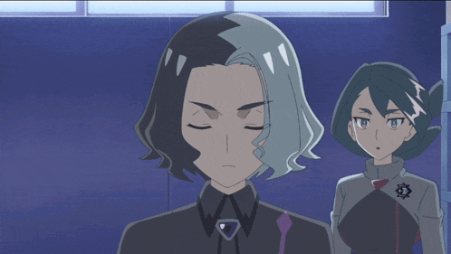 a close up of a cartoon character 's face with a surprised look on her face