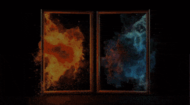 the letters n and d are glowing in a dark room