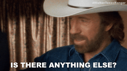 Is There Anything Else Cordell Walker GIF - Is There Anything Else Cordell Walker Walker Texas Ranger GIFs