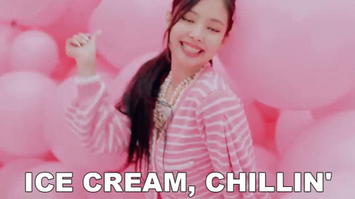 Ice Cream Chillin Blackpink GIF - Ice Cream Chillin Ice Cream Blackpink GIFs