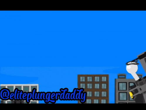 a cartoon drawing of a giant robot with the name eliteplungerdaddy on the bottom