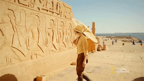 Carved Walls Lost Treasures Of Egypt GIF - Carved Walls Lost Treasures Of Egypt Studying GIFs