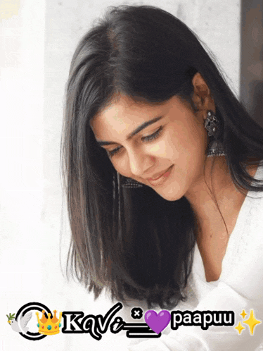 a picture of a woman with the words " kave paapuu " on the bottom