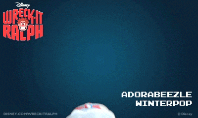 a poster for wreck it ralph shows adorabezzle winterpop dancing