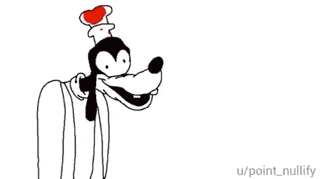 a cartoon goofy says i 'll fuckin do it again on a pink background