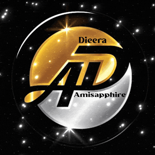 a logo for dieera amisapphire with a gold and silver circle