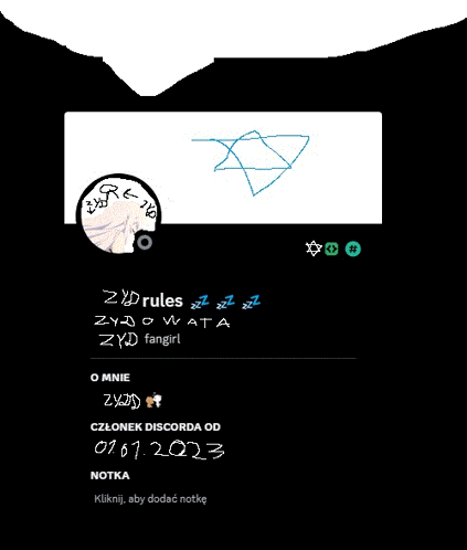 a screenshot of a person 's facebook page with a drawing of a triangle on it