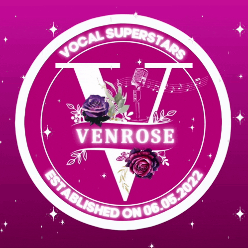 a logo for vocal superstars venrose established on 06. 06. 2022