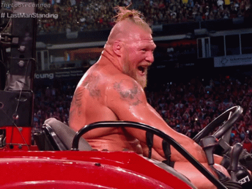Brock Lesnar Laugh GIF - Brock Lesnar Laugh Tractor GIFs