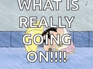 a cartoon of a person holding a baby and the words `` what is really going on ! ''