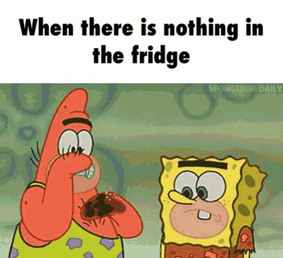 Nothing In The Fridge GIF - Spongegar Hungry GIFs