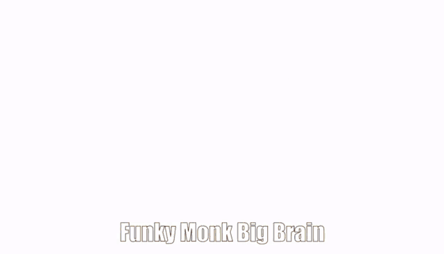 three minecraft characters standing next to each other with the words funky monk big brain on the bottom