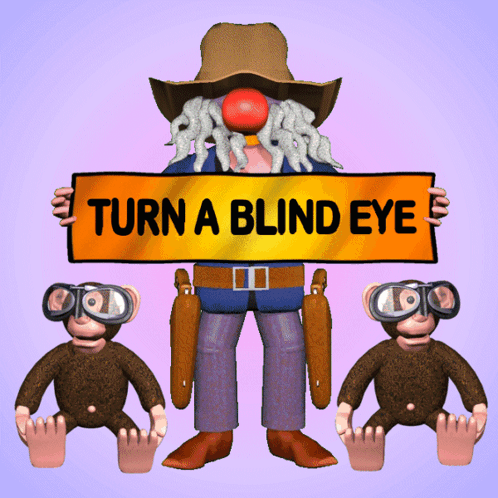 Turn A Blind Eye See Nothing GIF - Turn A Blind Eye See Nothing Not My Problem GIFs