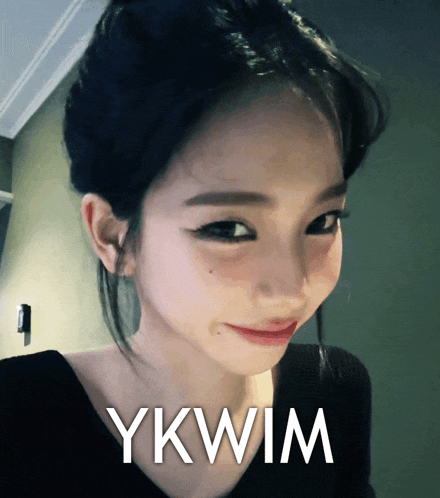 a picture of a girl with the word ykwim on the bottom