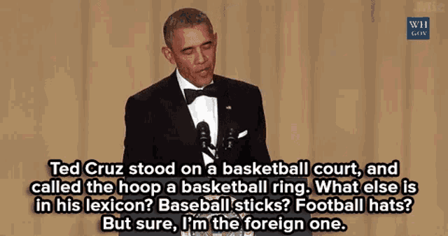 ted cruz stood on a basketball court and called the hoop a basketball ring ..