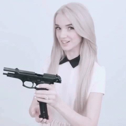 Girl Gun GIF - Girl Gun Pistol GIFs