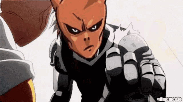 a cartoon of a man with a cat 's face on his face and the words gifmemes.io on the bottom