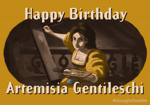Artemisia Gentileschi Caravaggio GIF - Artemisia Gentileschi Caravaggio Happy Birthday GIFs