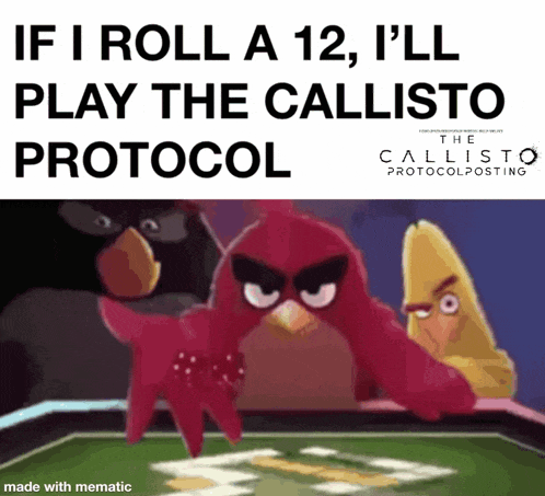 the angry birds are playing the callisto protocol