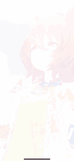 a girl with brown hair is wearing a white jacket and tie .