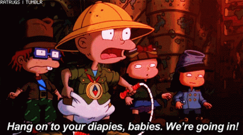 Rugrats Tommy Pickles GIF - Rugrats Tommy Pickles Hand On To Your Diapies GIFs