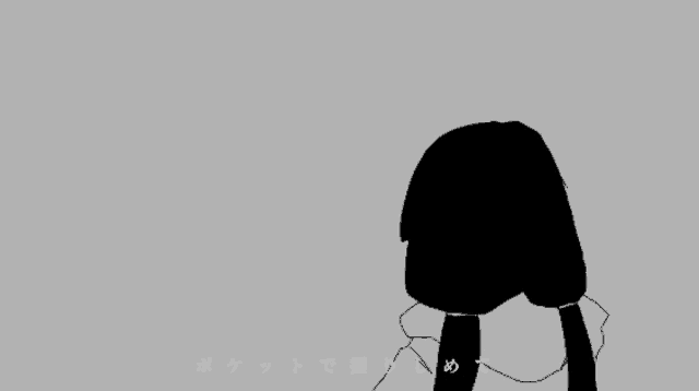 a black and white drawing of a girl with chinese writing on it