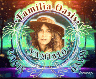 a picture of a woman with the words familia oasis
