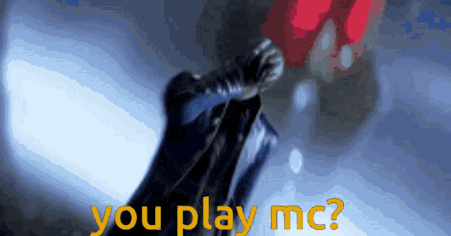 a blurred image of a person with the words " you play me " in yellow