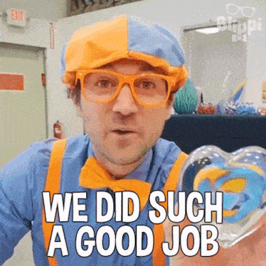 We Did Such A Good Job Blippi GIF - We Did Such A Good Job Blippi Blippi Wonders Educational Cartoons For Kids GIFs