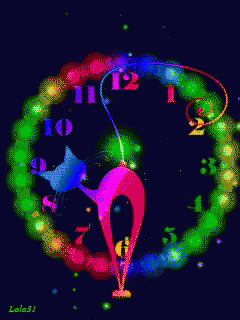 Rainbow Clock Colorful GIF - Rainbow Clock Colorful Cat GIFs
