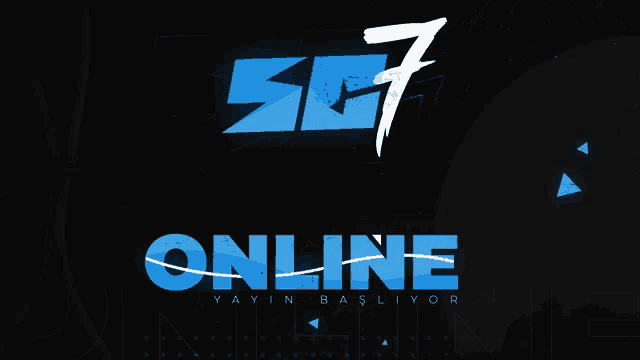 a black background with a blue sg7 online logo