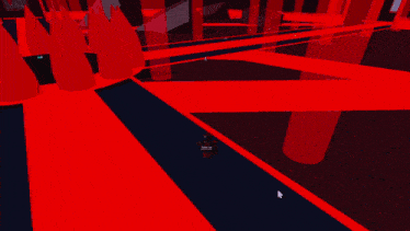 a person riding a bike in a video game with a red circle on the ground