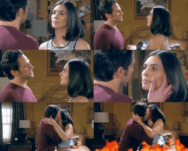 a collage of photos of a man and a woman