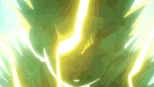 a close up of a person 's face with a yellow light coming out of it
