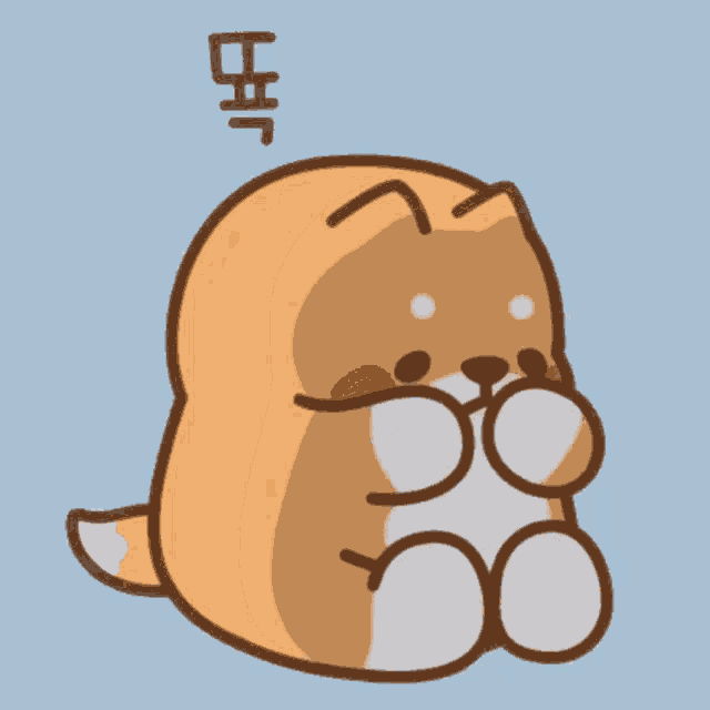 a cartoon drawing of a dog with chinese writing
