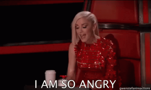 I Am So Angry GIF - The Voice Gwen Stefani Angry GIFs